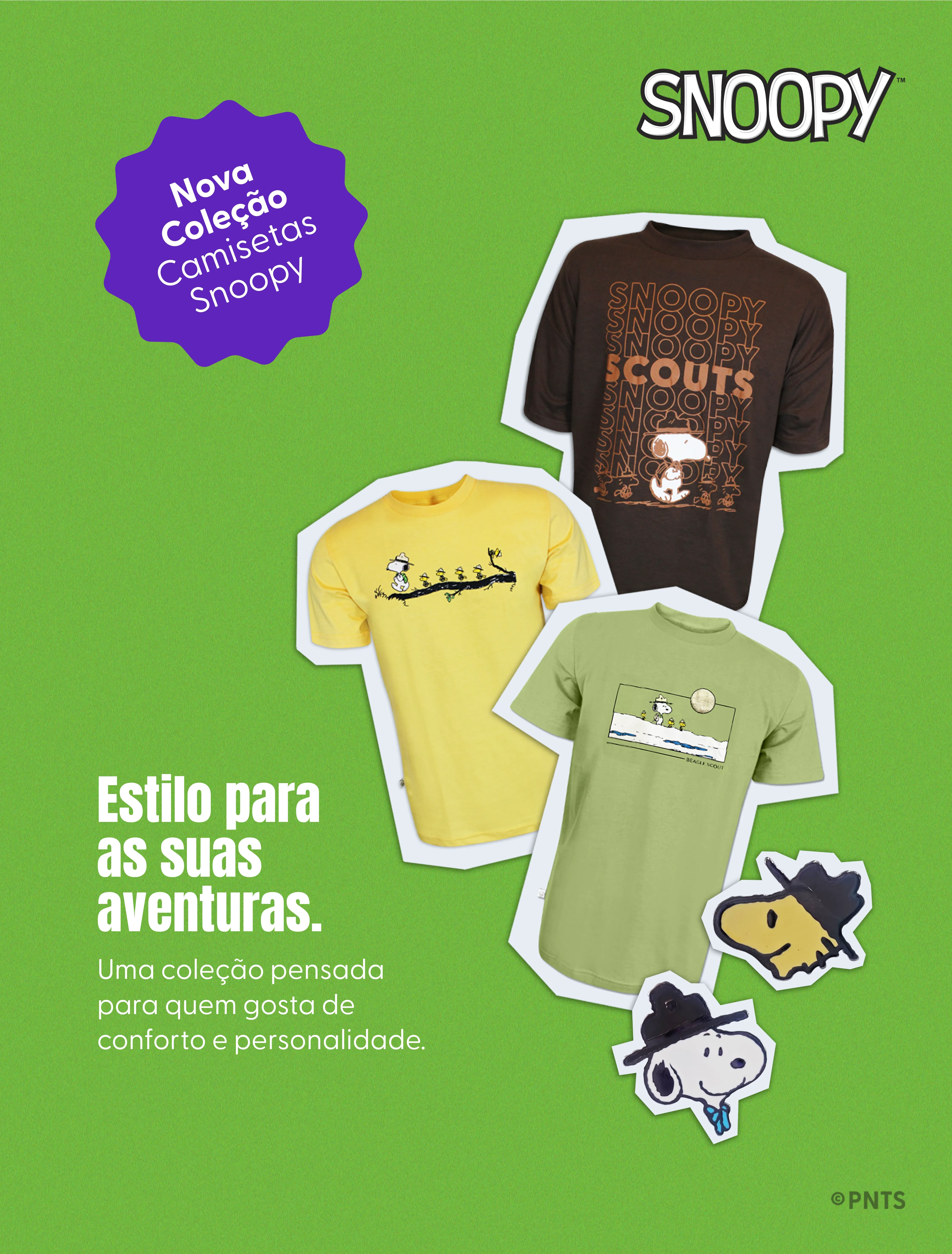 Coleção Snoopy (Camisetas e Anel de Lenço) 2026